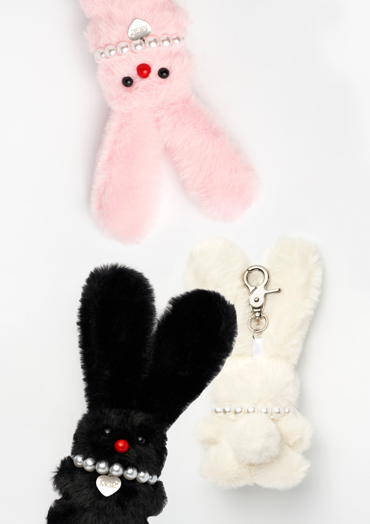 MGR RED-NOSED BUNNY KEY RING (3colors)